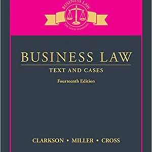 Business Law Text And Cases 14th Edition Kenneth W. Clarkson Roger Miller Frank B. Cross Instructor Solution Manual With Cases.jpg