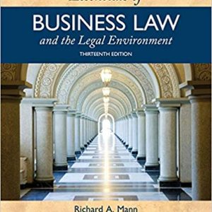 Essentials Of Business Law And The Legal Environment 13th Edition Richard A. Mann Barry S. Roberts Test Bank 1.jpg