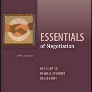 Negotiation 5e Roy Lewicki David Saunders Bruce Barry Test Bank.jpg