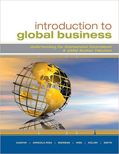 Introduction To Global Business Understanding The International Environment Global Business Functions 1st Edition Gaspar Arreola Risa Bierman Hise Kolari Instructor Manual.jpg